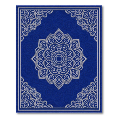 Blue Mandala Medallion Area Rug