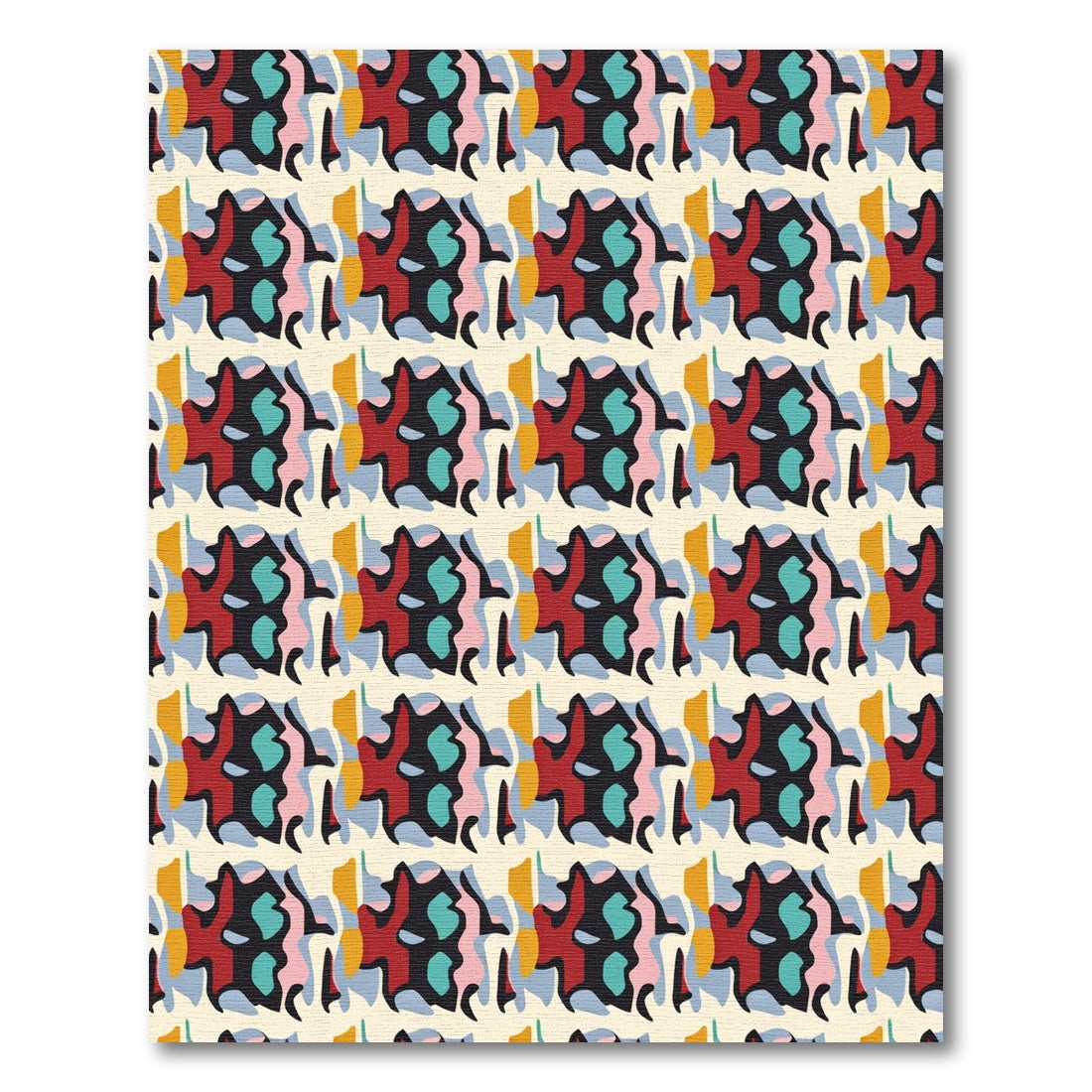 Abstract Organic Shapes Repeating Arrangement Rug
