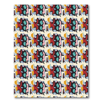 Abstract Organic Shapes Repeating Arrangement Rug