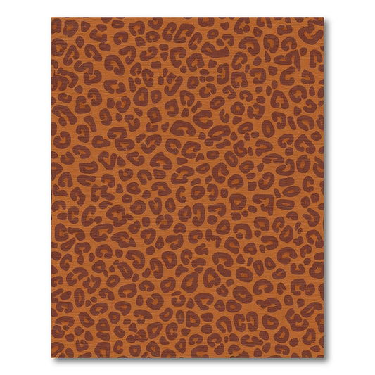 Chic Brown Animal Spots Accent Rug