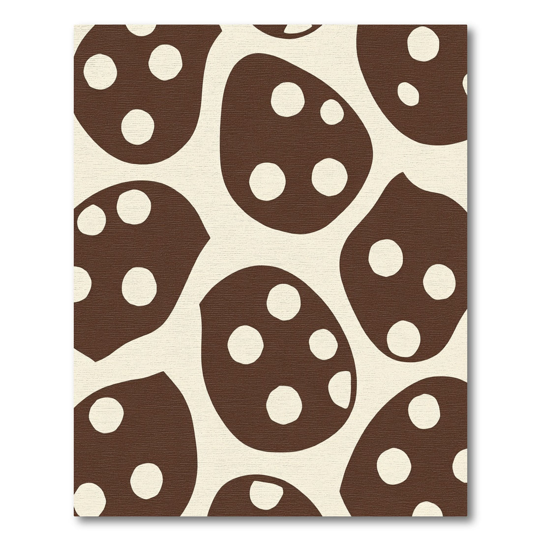 Organic Brown Polka Dot Shapes Rug