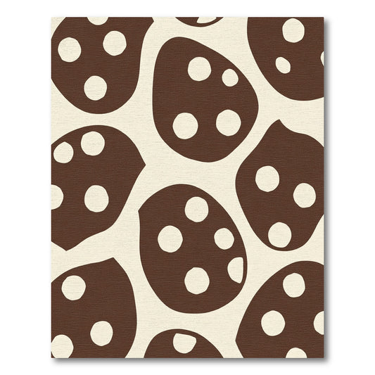 Organic Brown Polka Dot Shapes Rug