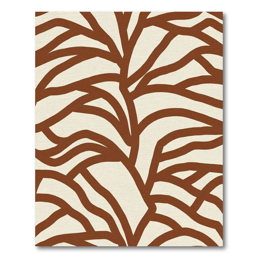Abstract Brown Branch Swirl Rug