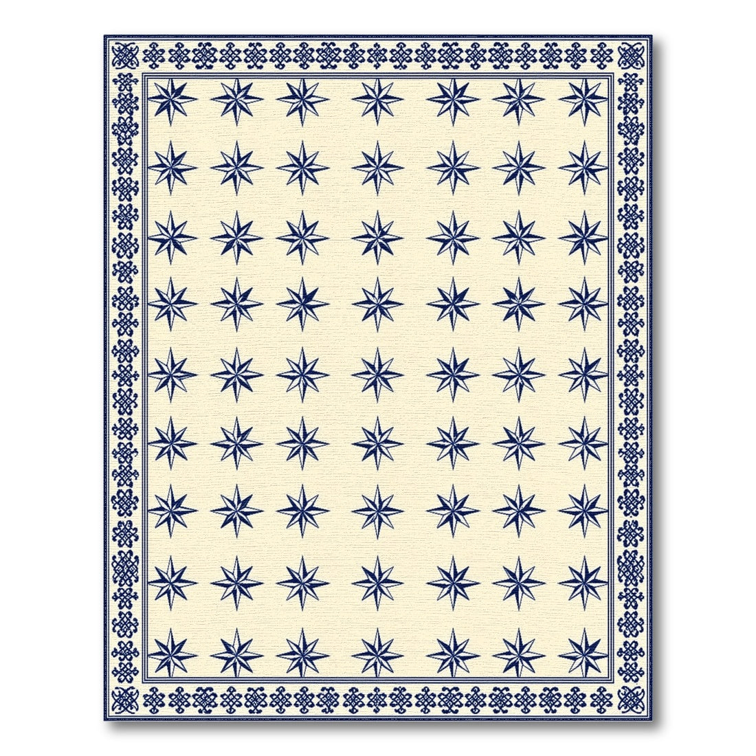 Blue Star Geometric Area Rug