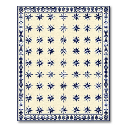Blue Star Geometric Area Rug