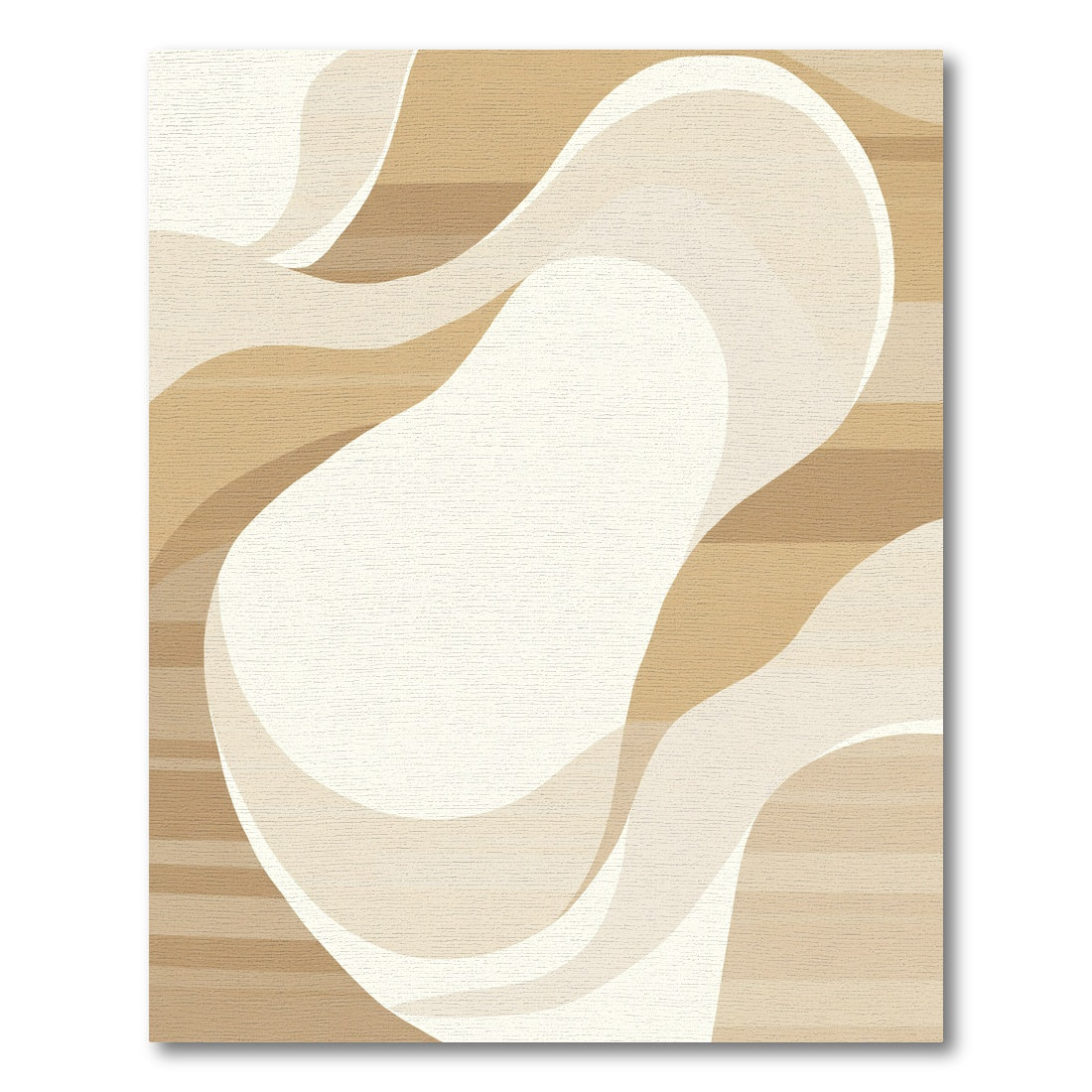 Neutral Organic Swirl Flow Rug