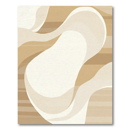 Neutral Organic Swirl Flow Rug