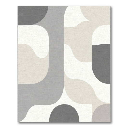 Neutral Tone Abstract Organic Forms Rug