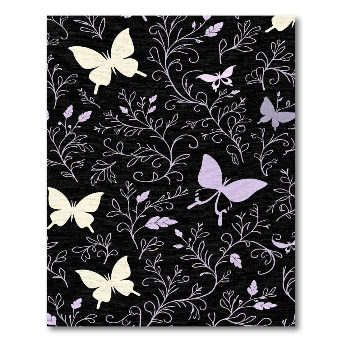 Whimsical Pastel Butterfly Floral Garland Rug