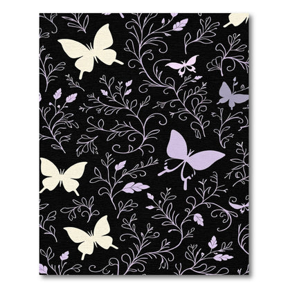 Whimsical Pastel Butterfly Floral Garland Rug