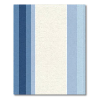 Gradated Blue Symmetric Stripe Rectangles Rug