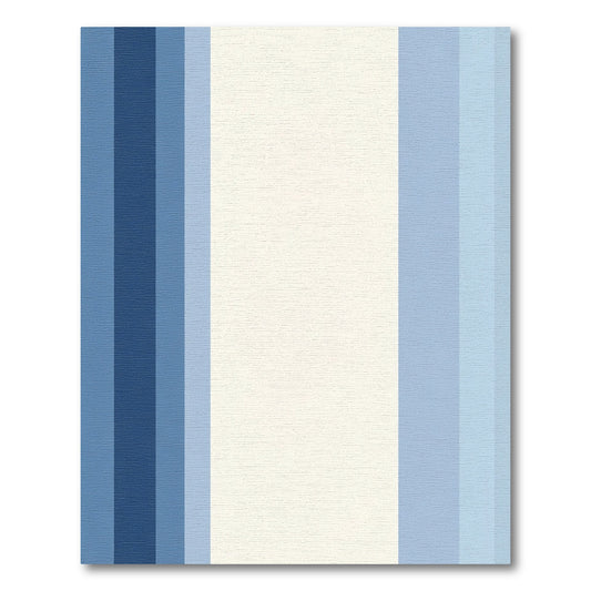 Gradated Blue Symmetric Stripe Rectangles Rug