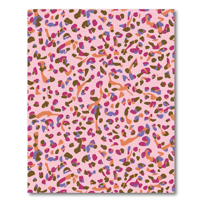 Vibrant Pink Abstract Animal Spots Rug