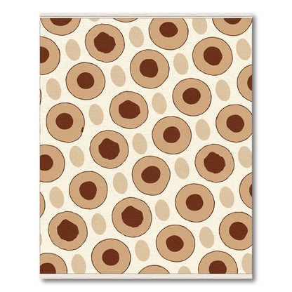 Earthy Tone Concentric Circles Rug