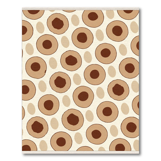 Earthy Tone Concentric Circles Rug