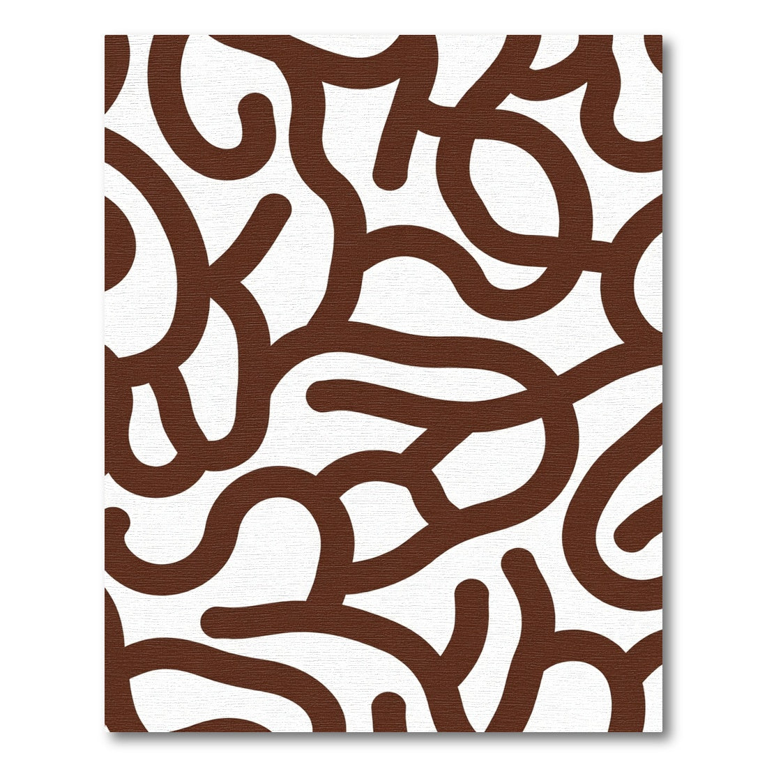 Chocolate Abstract Wavy Lines Rug