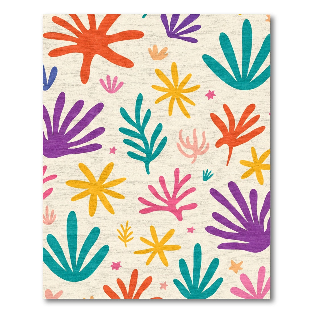 Vibrant Abstract Floral Collage Rug
