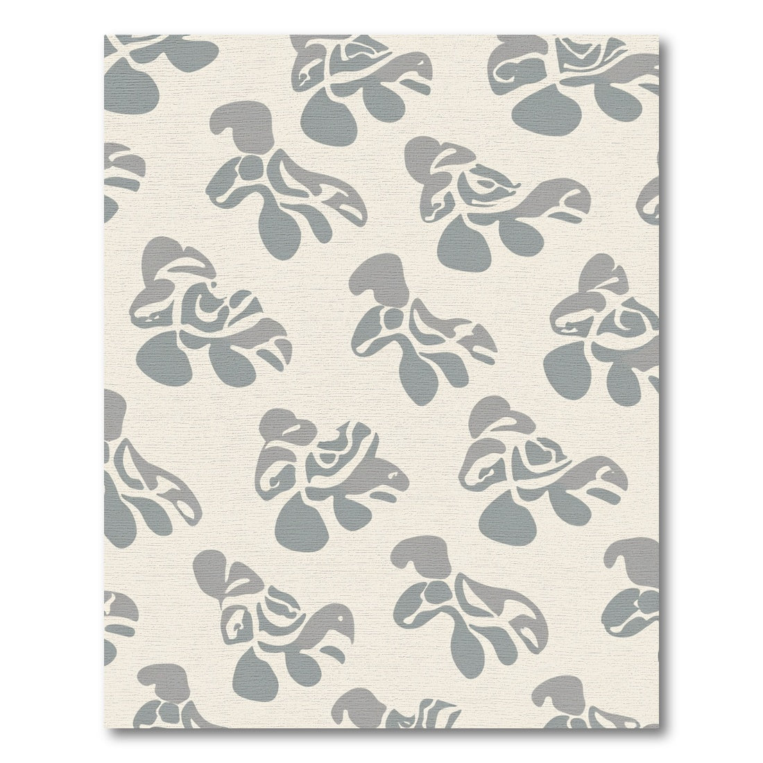 Soft Gray Abstract Animal Swirl Rug
