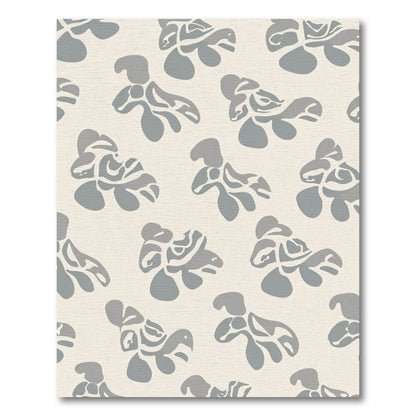 Soft Gray Abstract Animal Swirl Rug