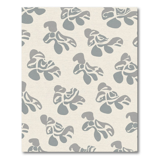 Soft Gray Abstract Animal Swirl Rug
