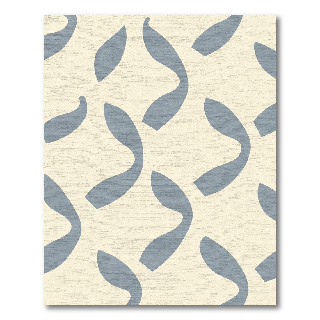 Coastal Blue Abstract Organic Shapes Rug