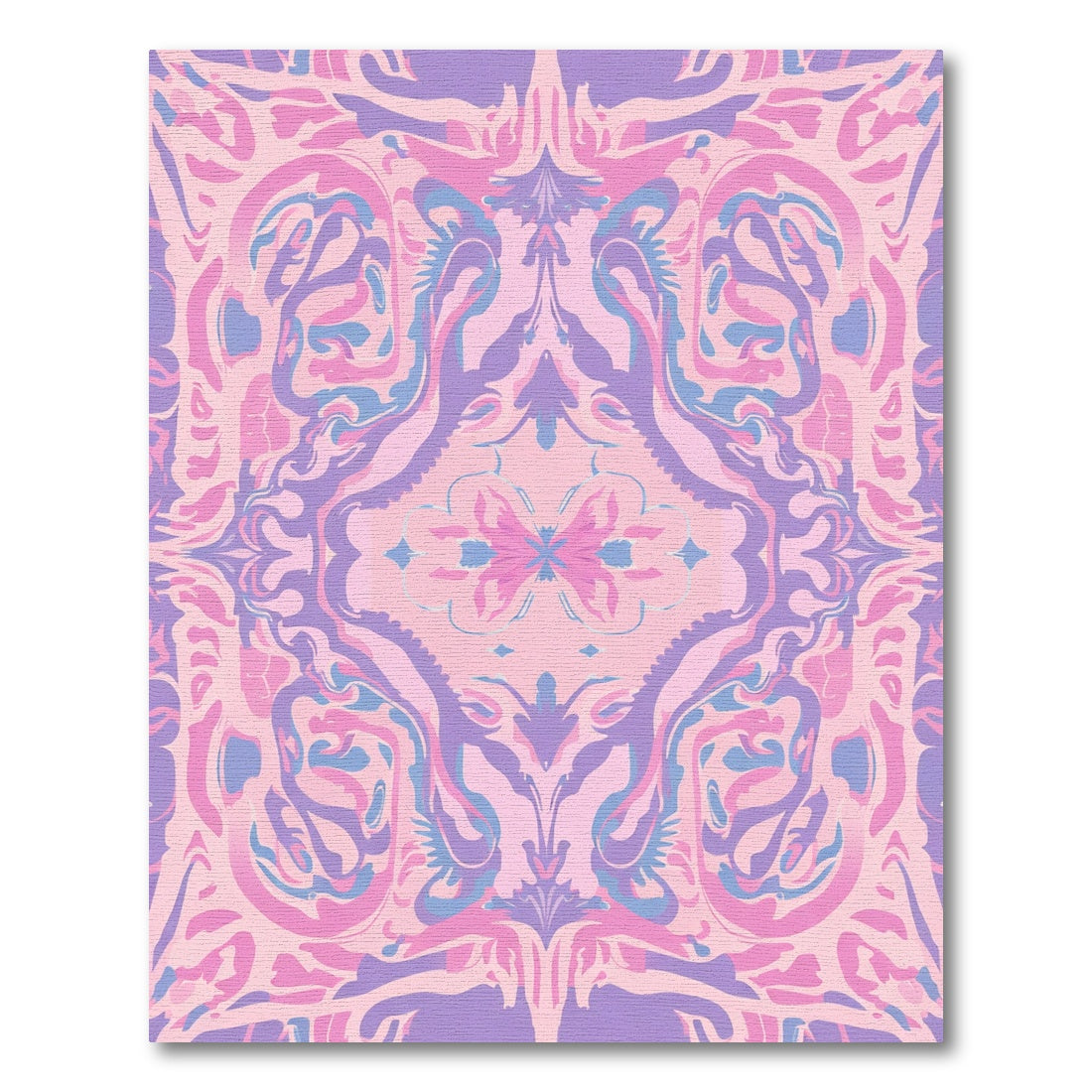Pastel Psychedelic Swirl Medallion Rug