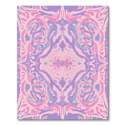 Pastel Psychedelic Swirl Medallion Rug