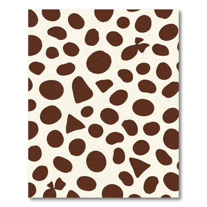 Brown Cream Pebble Scatter Rug