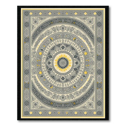 Black White Mandala Area Rug
