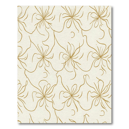 Golden Thin Line Starburst Rug