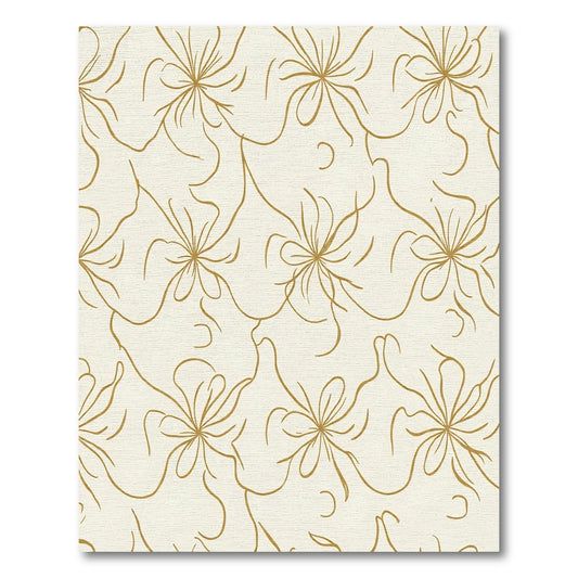 Golden Thin Line Starburst Rug