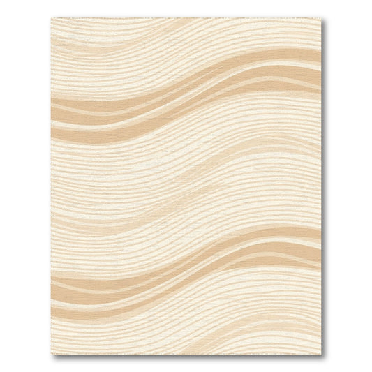 Beige Abstract Wave Area Rug