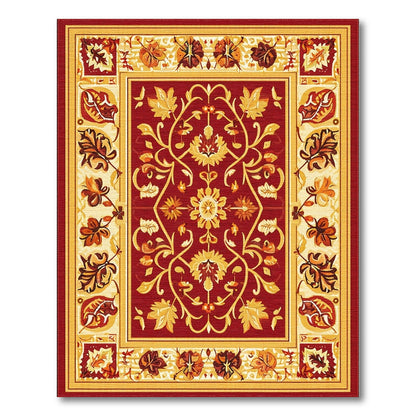 Red Floral Medallion Traditional Persian Area Rug