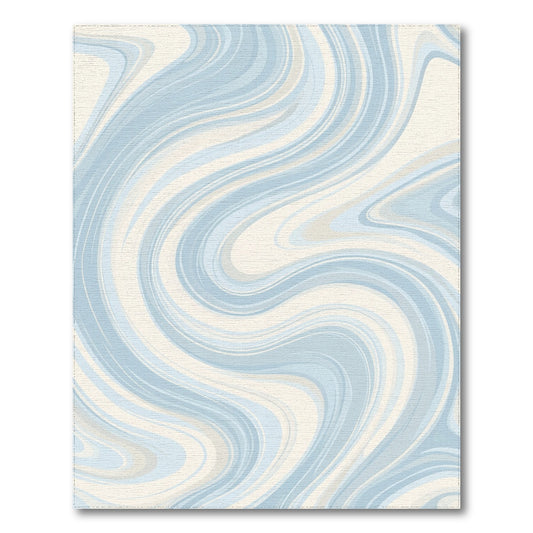 Blue Swirl Abstract Area Rug