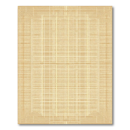 Golden Grid Tan Abstract Rug
