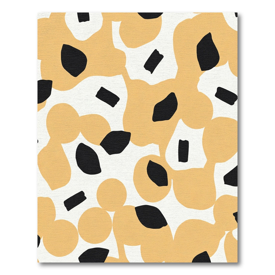 Abstract Ochre Blob Spot Rug