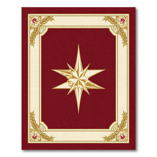 Red Gold Star Area Rug