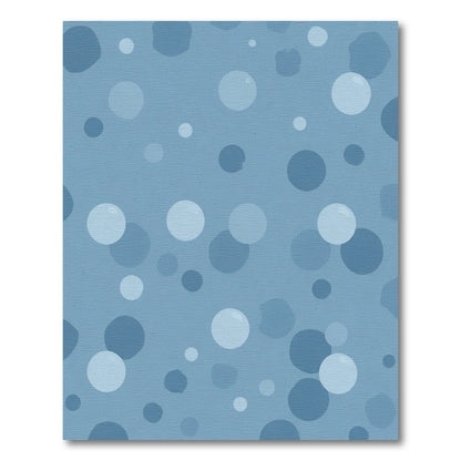 Soft Blue Scattered Circles Rug