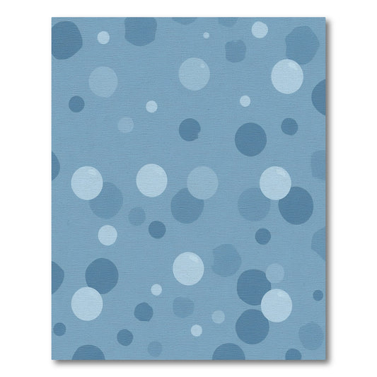 Soft Blue Scattered Circles Rug