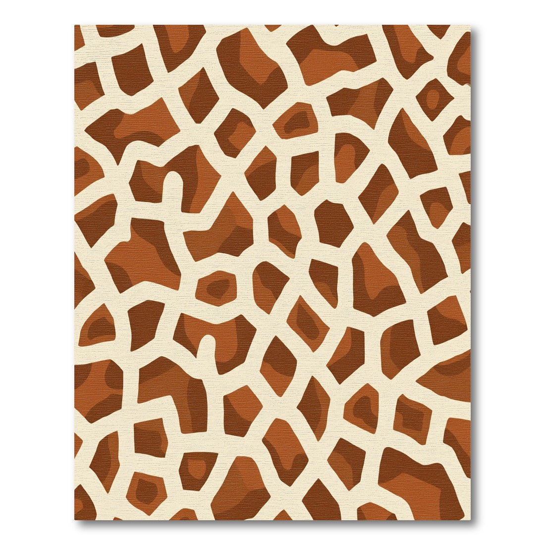 Earthy Tan Giraffe Spot Overlay Rug
