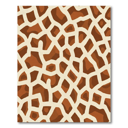 Earthy Tan Giraffe Spot Overlay Rug