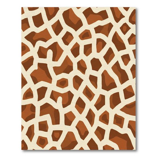 Earthy Tan Giraffe Spot Overlay Rug