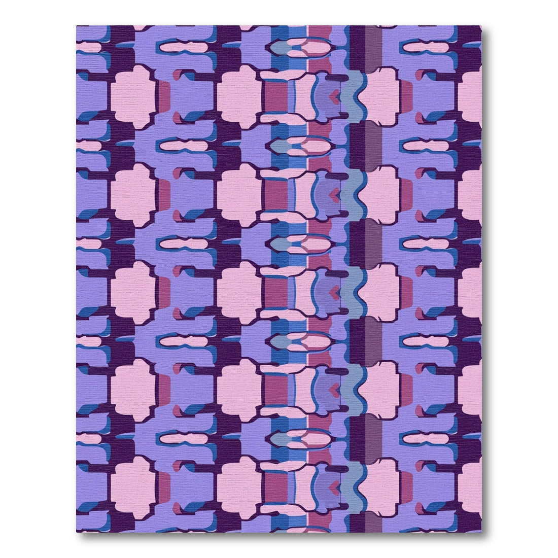 Abstract Lavender Geometric Stripes Rug