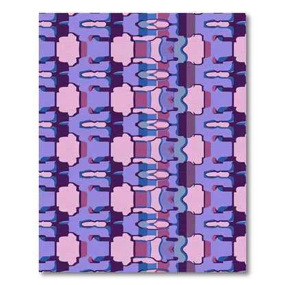 Abstract Lavender Geometric Stripes Rug