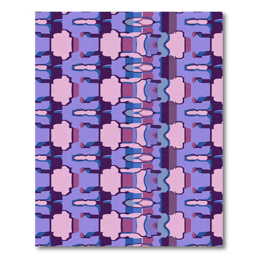 Abstract Lavender Geometric Stripes Rug