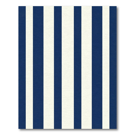 Classic Navy Cream Vertical Stripes Rug
