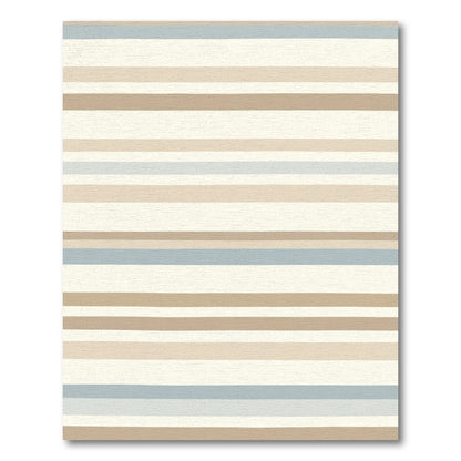 Neutral Horizontal Stripe Earthy Hue Rug