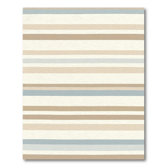 Neutral Horizontal Stripe Earthy Hue Rug
