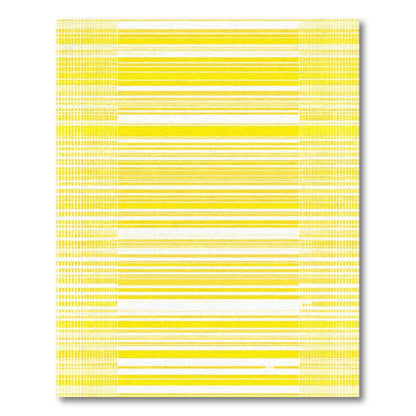 Bright Yellow Horizontal Stripe Grid Rug