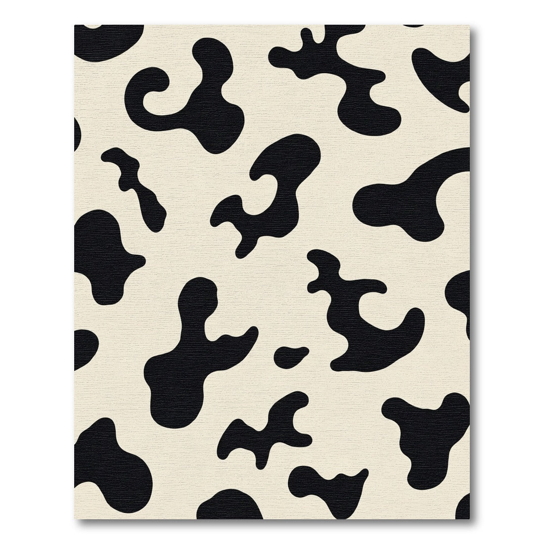 Bicolor Abstract Blob Pattern Rug
